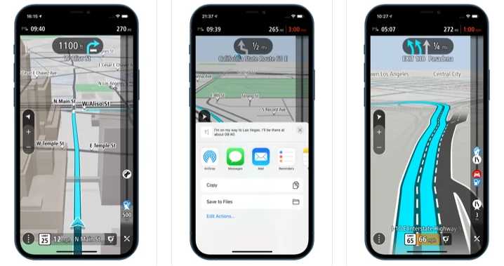 TomTom GO app screenshots