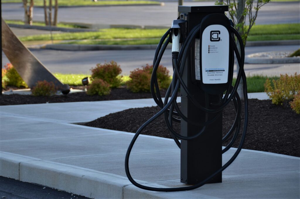 Electric car AC charging connector