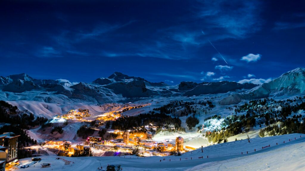 La Plagne by night