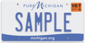 Pure Michigan Plate, Michigan license plate