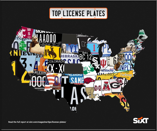 Top License Plates in the U.S.